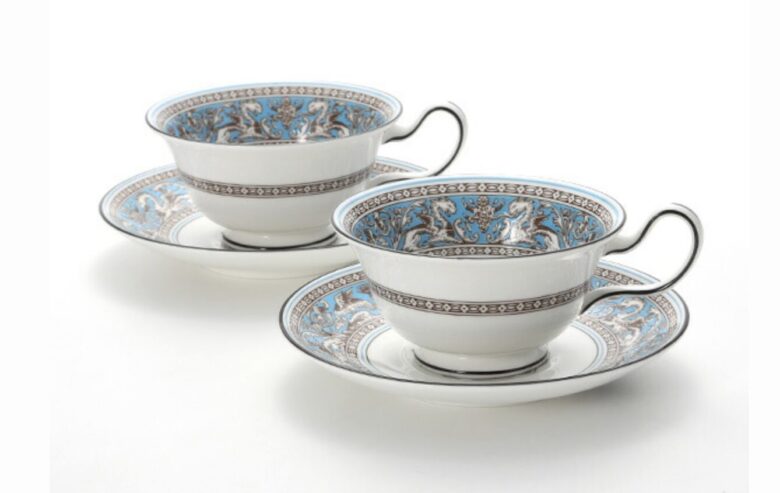 6. WEDGWOOD（ウェッジウッド） フロレンティーン ターコイズ ティーカップ＆ソーサー ピオニー