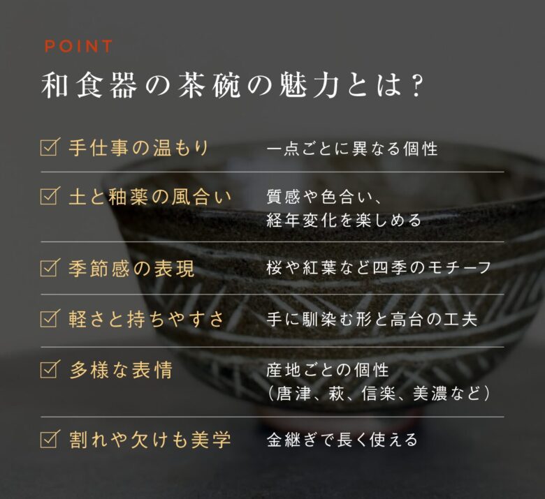 和食器の茶碗の魅力
