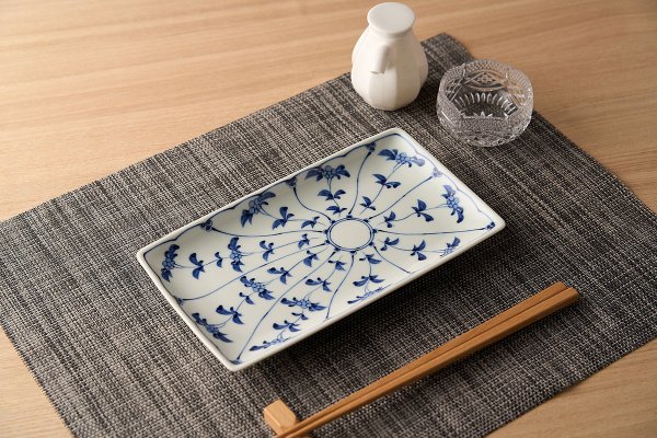 高山 割草花 長角皿 image