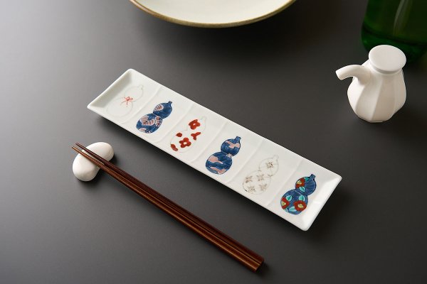 徳永 伊万里瓢箪 長角皿 image