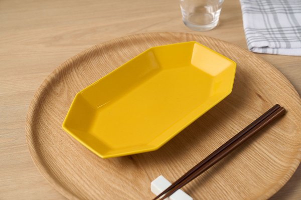 洸琳 木釉 八角長角皿 image