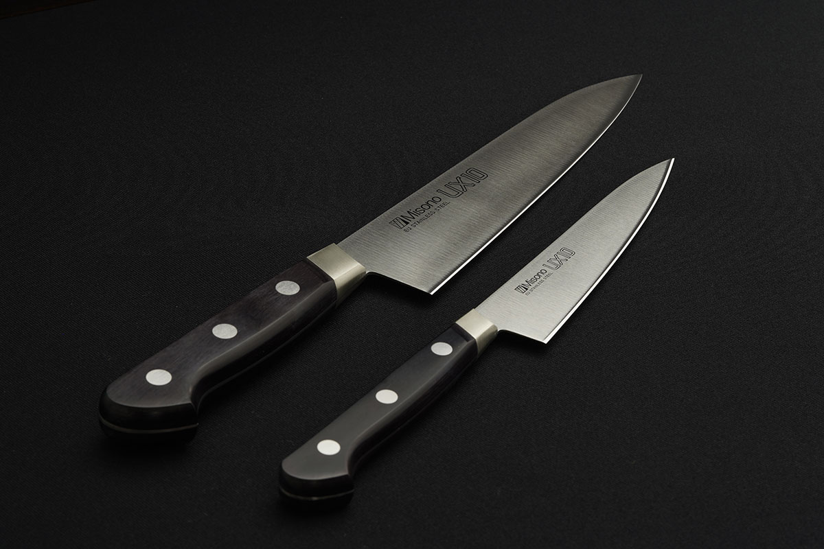 ミソノ刃物ＵＸ10シリーズ 牛刀（両刀）18cm << KOHNO